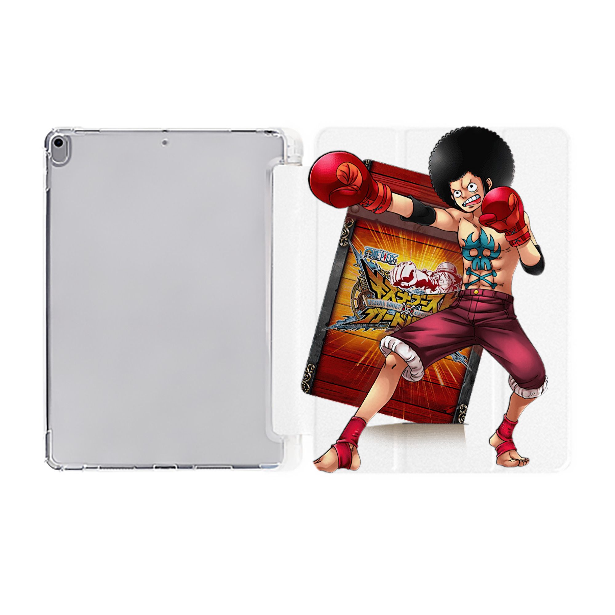 （画像用） ワンピース モンキー・D・ルフィ ONE PIECE Monkey D. Luffy IPad ケース ペン収納付き 三つ折りスタンド PUレザー×シリコン 対応機種9.5/10.5/10.9インチ